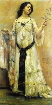 白いドレスを着たシャーロット・ベレンドの肖像 ロヴィス・コリント Oil Paintings